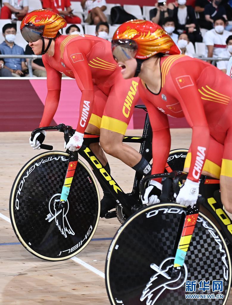 场地自行车女子团体竞速赛:中国队破世界纪录