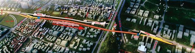 武汉和平大道南延线盾构机始发 巨型“地老虎”开挖超大隧道地下穿越黄鹤楼