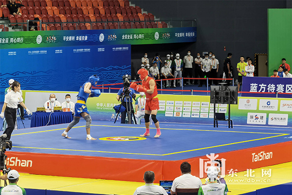 黑龙江苗陈雷获全运会武术散打比赛男子75公斤级铜牌