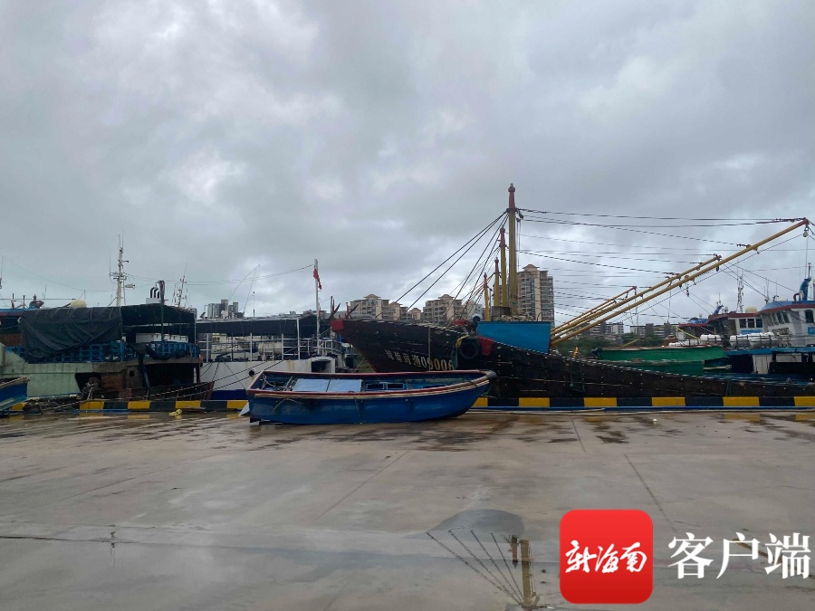 琼海600余艘渔船已靠岸避风 渔政密切监管船只做好防风工作