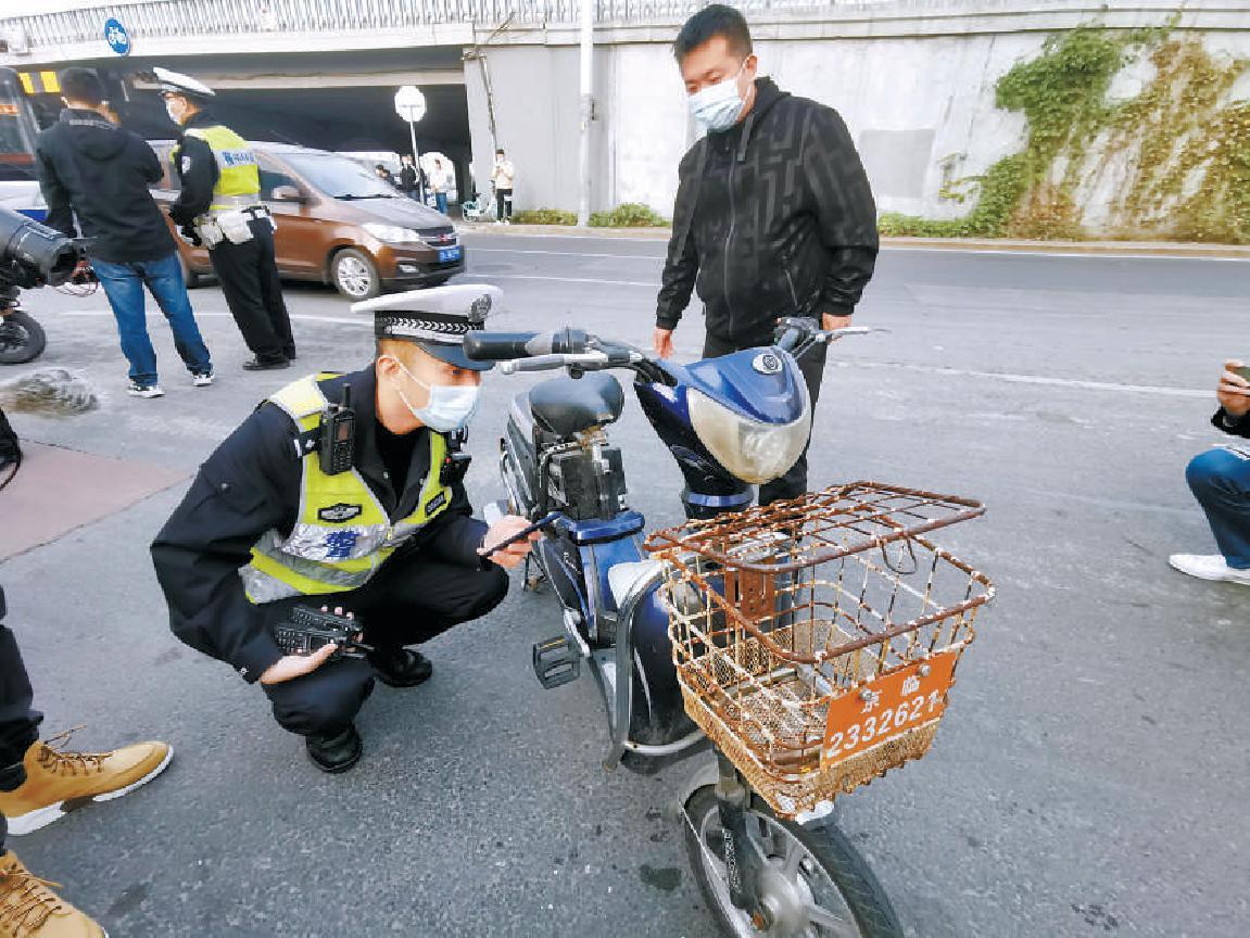 北京超标电动自行车两天处罚6585笔