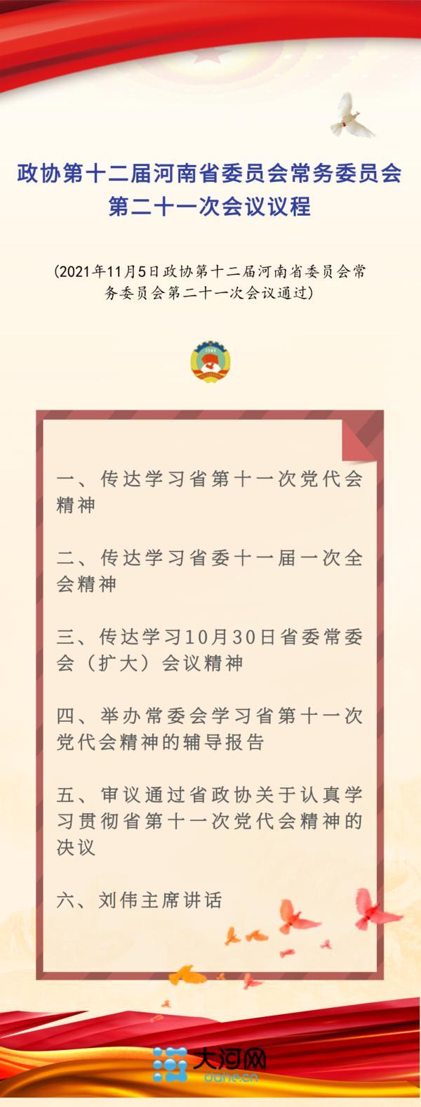 快讯！河南省政协十二届常委会第二十一次会议开幕