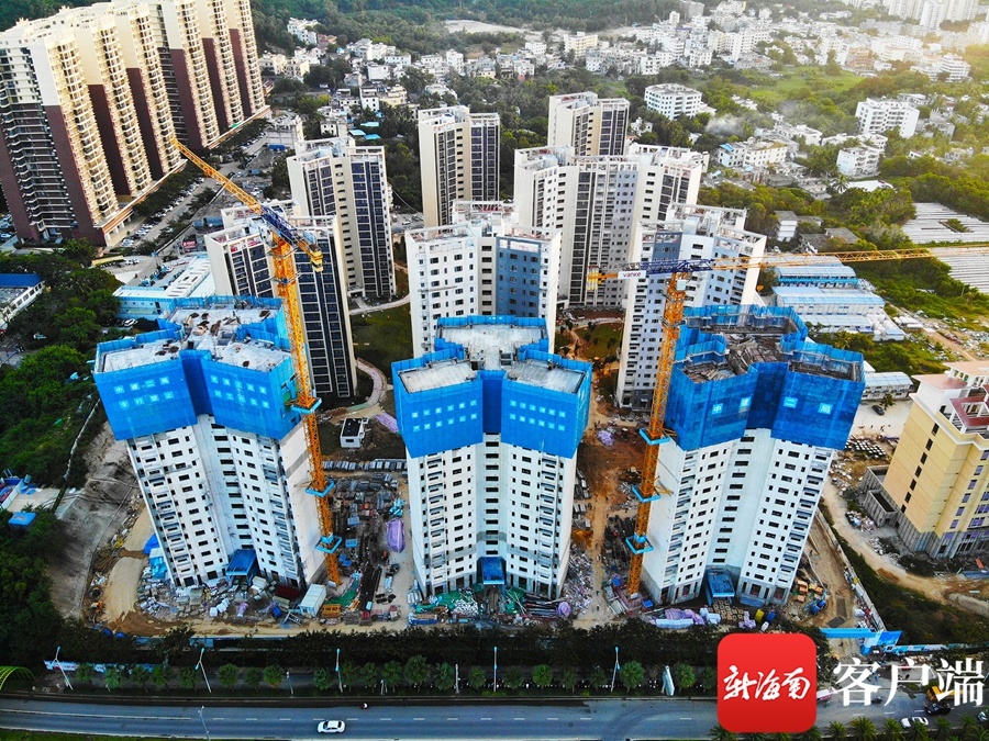 三亚万科临春安居房项目主体结构全面封顶 预计年底交付705套安居房