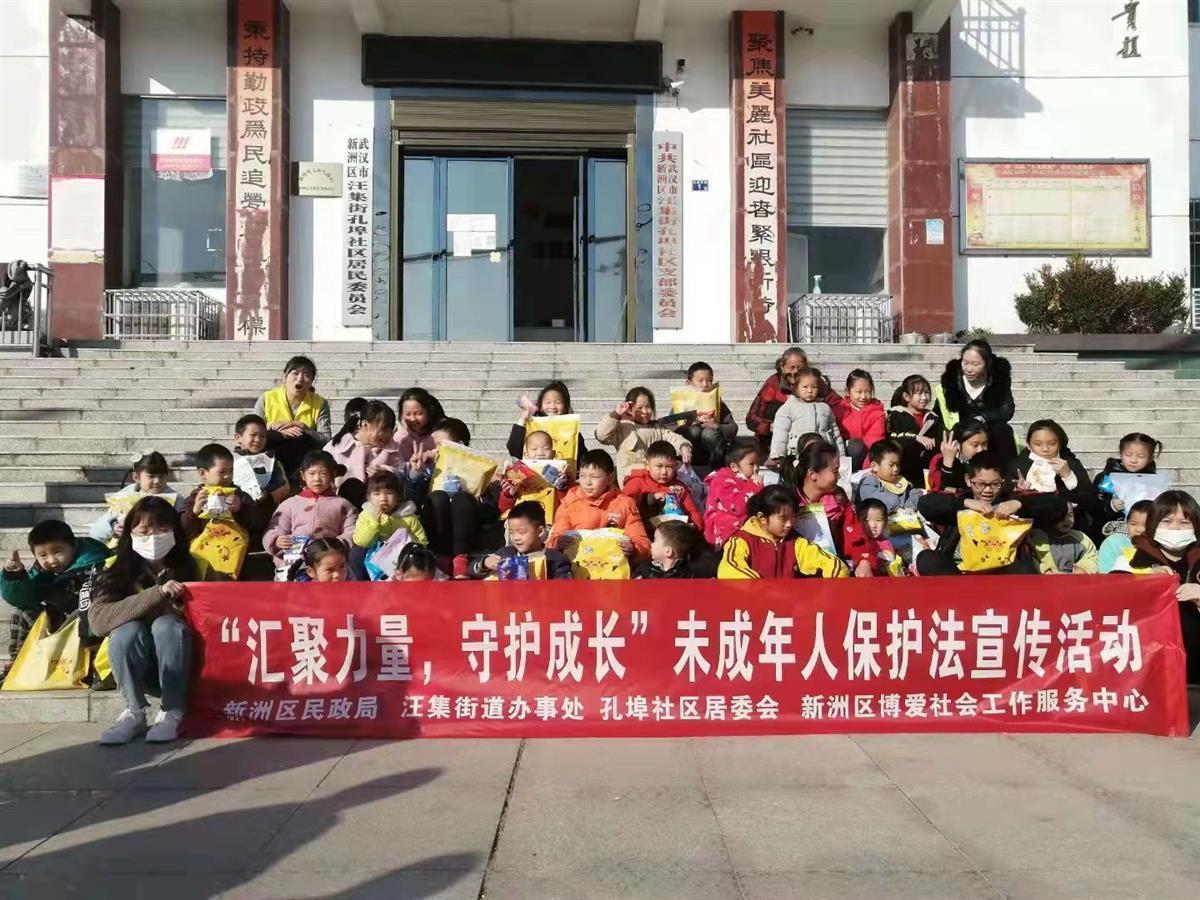 武汉新洲：未成年人保护法宣传活动进社区