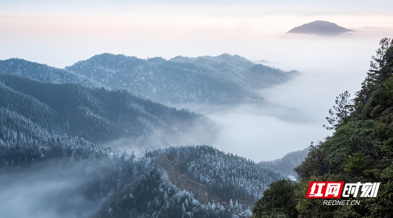 炎陵云上大院：大雪、雾凇、云瀑三景同赏
