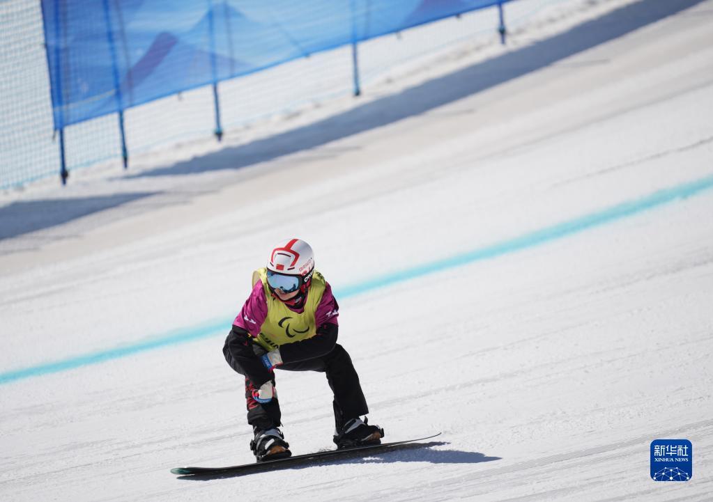残奥单板滑雪：女子障碍追逐比赛赛况