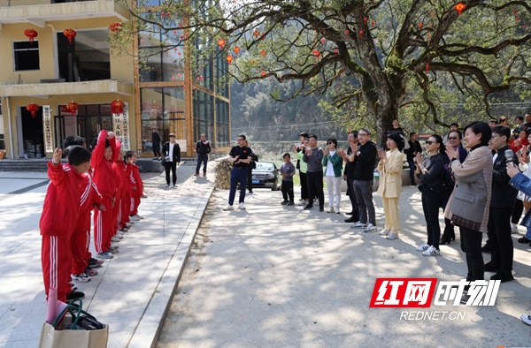 湖南卫视上百名志愿者赴益阳木溪口村开展义务植树活动