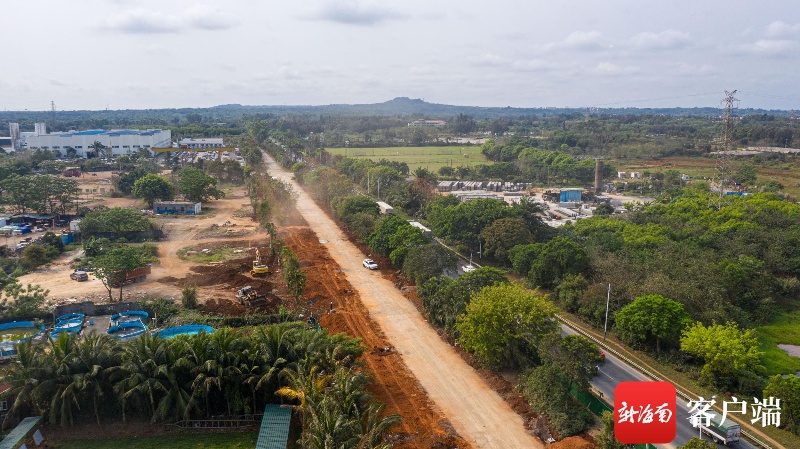 瞰海南 | 海口火山口绿色长廊改造拓宽项目预计3月底完工