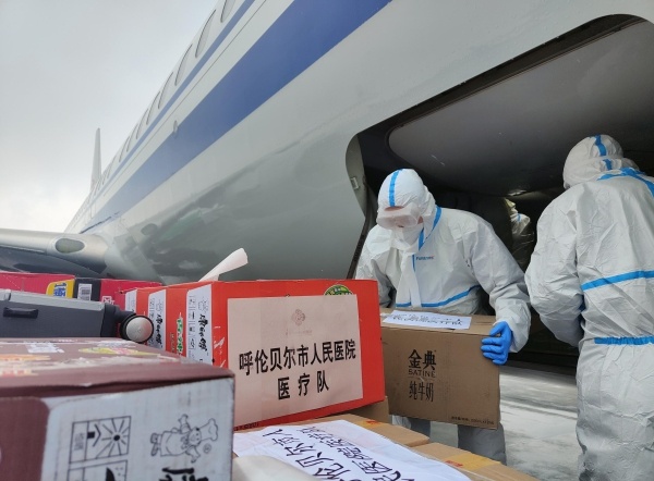 3月10日至16日  长春机场共运送超30吨防疫物资