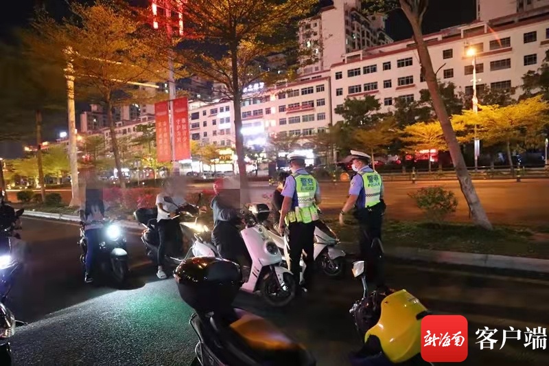 昌江警方开展“三驾”整治夜查行动 查处交通违法行为16起