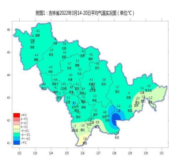 新一周吉林省平均气温比常年偏高，平均降水量比常年明显偏多
