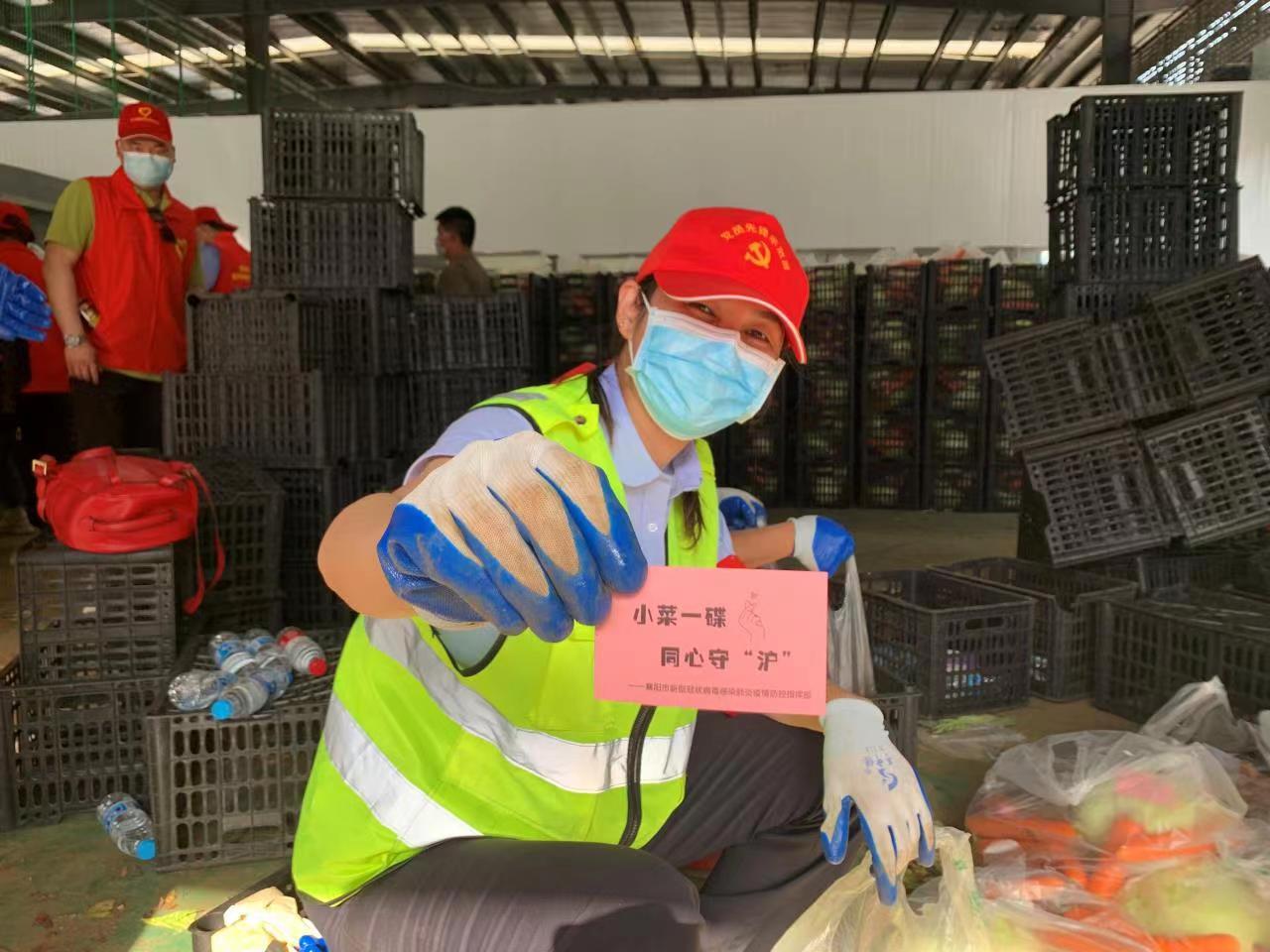湖北交投隆中管理所志愿者分拣5000余份蔬菜包支援上海