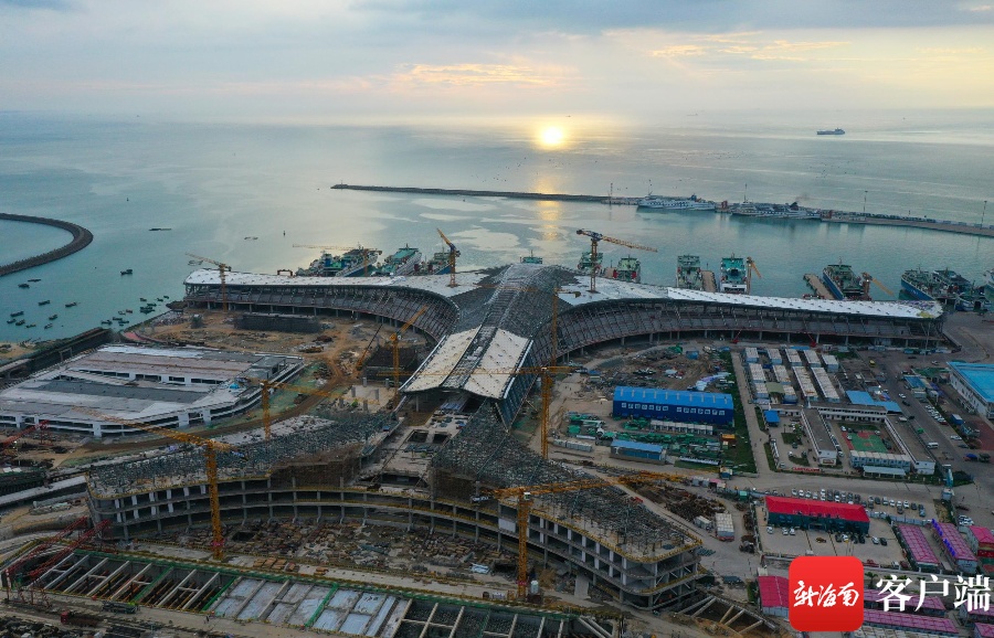 原创组图 | 俯瞰海口新海港客运综合枢纽项目