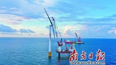 “神泉二”完成首台风机吊装 刷新全国最重单桩纪录