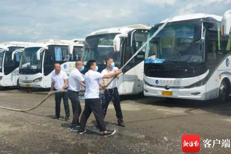 海南省道路运输局协同旅运企业组织安全生产消防应急演练