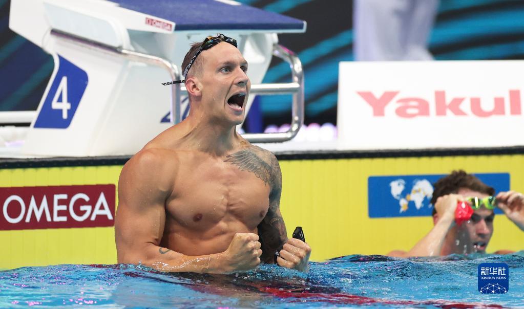 世锦赛：美国选手获得男子50米蝶泳金牌