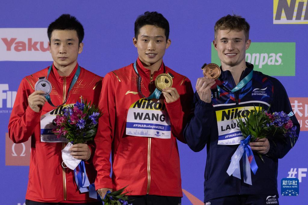 游泳世锦赛：中国选手包揽男子三米板冠亚军