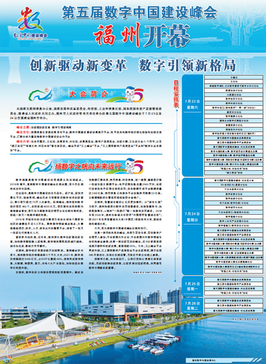 第五届数字中国建设峰会福州开幕创新驱动新变革 数字引领新格局