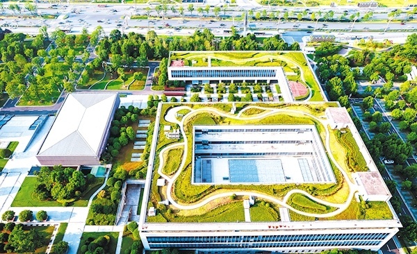 武汉探索绿化新模式 光谷“空中花园”增颜值