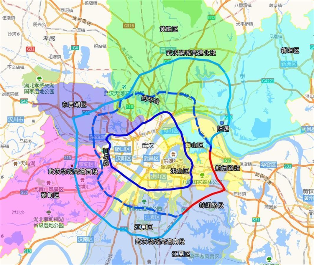 所有车辆请绕行！武汉绕城高速中洲至北湖段全封闭施工12个小时