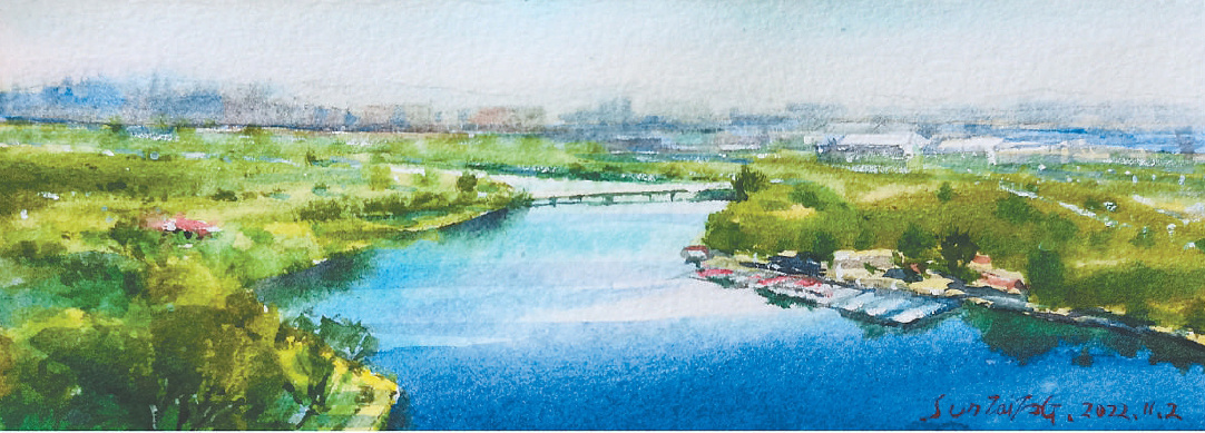 50余幅水彩画描不尽运河的美