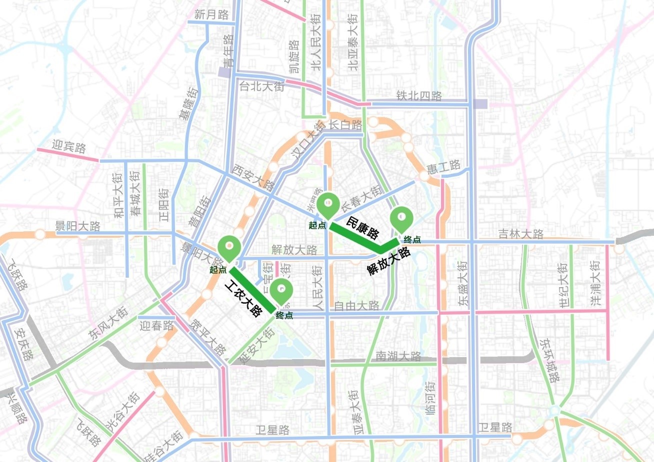 长春市3个路段将实施公交专用道新措施