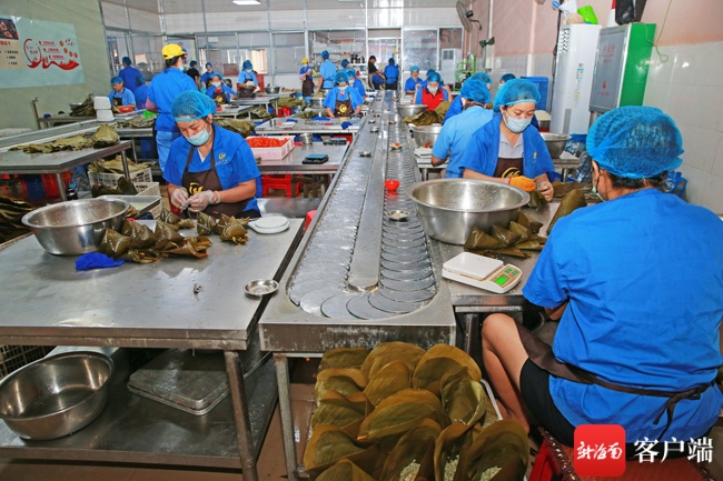 儋州粽子企业订单不断 800万个儋州粽远销京沪闽等16个省市