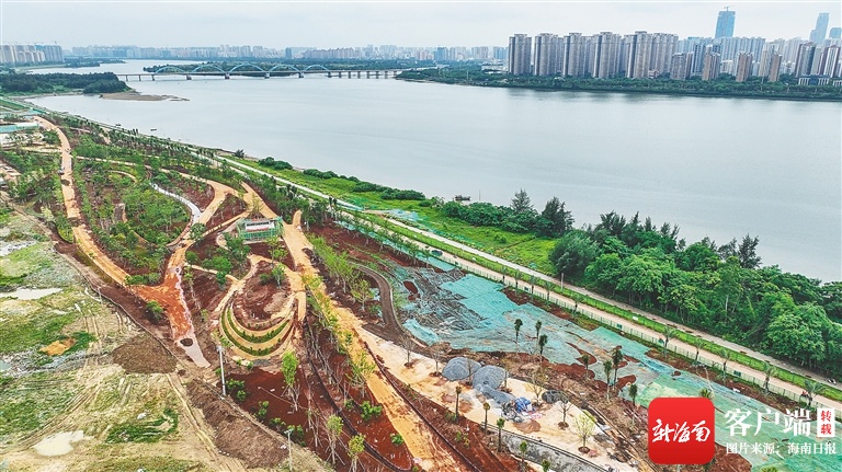 海口南渡江门户公园初具雏形 计划今年年底前完工