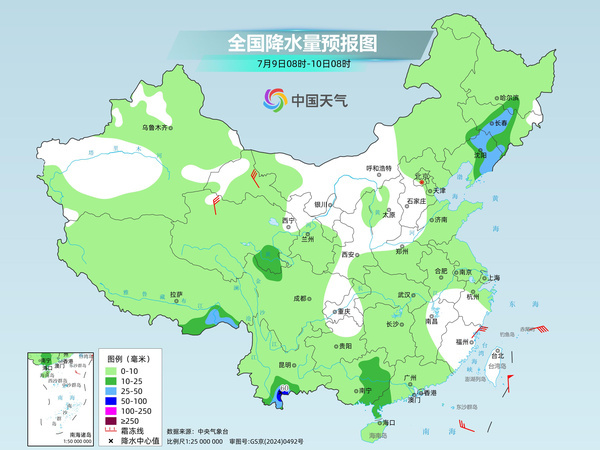 “美莎克”残余环流深入内陆南北方高温发展局地可达39℃(图3)