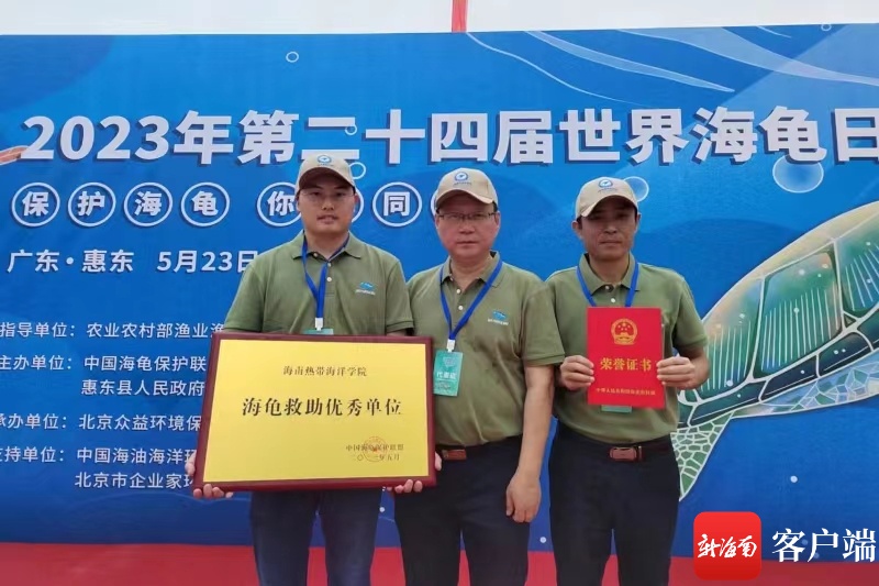 全国首家！中国海龟保护联盟授予海南热带海洋学院“海龟救助优秀单位”